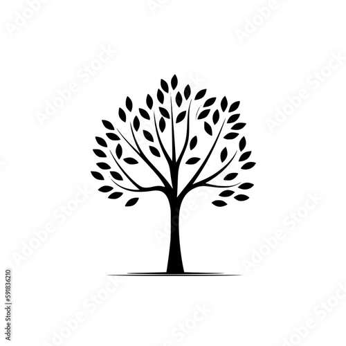 Tree vector illustration isolated on transparent background