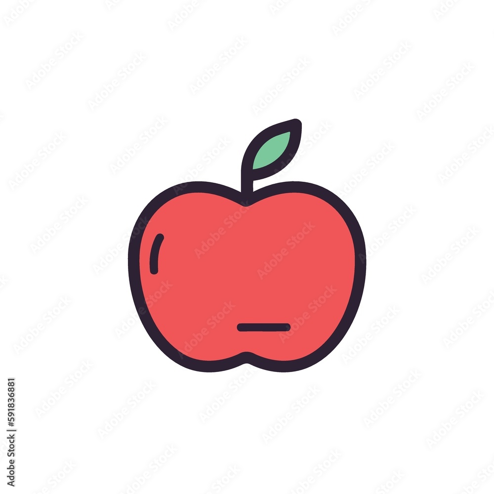 red apple icon or logo created with Generative AI technology red apple icon or logo created with Generative AI technology