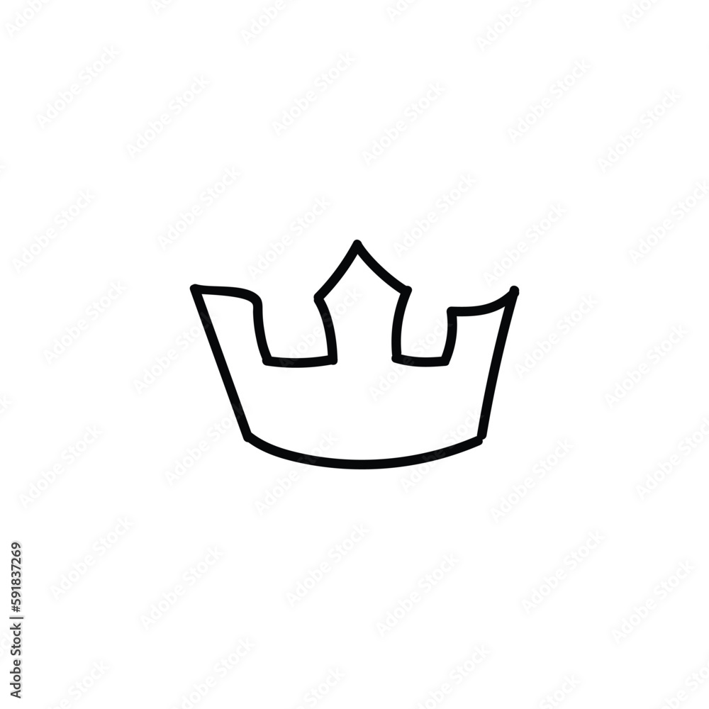 crown hand drawn icon for king and queen crown hand drawn icon for king and queen