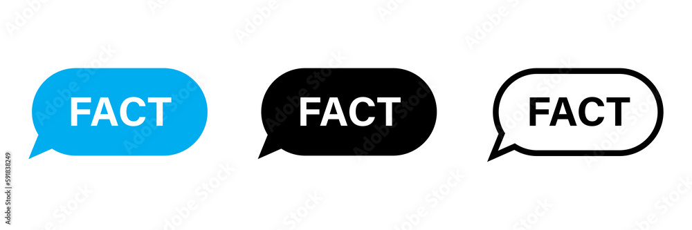 Speech bubble fact icon. Speech bubble signs Speech bubble fact icon. Speech bubble signs