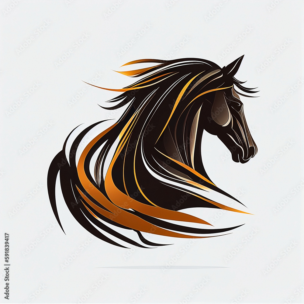 logo designs of horse head. horse illustration. farm animals. logo of wildlife. AI generative logo designs of horse head. horse illustration. farm animals. logo of wildlife. AI generative