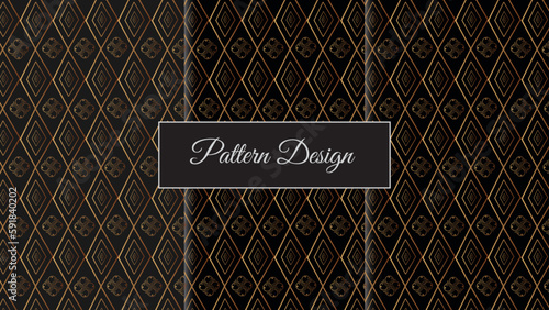 Pattern Design Template .Vector ,Editable fabrics and frames for packaging for luxury products in trendy linear style .