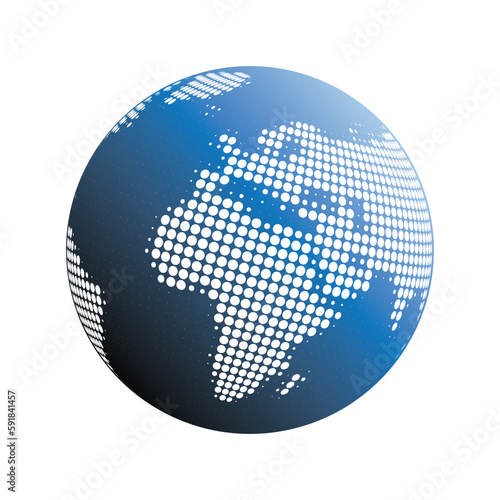 Big Spotted Earth Globe Design - Global Business, Technology, Globalization Concept, Vector Design Template - Isolated on White Background