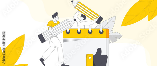 Sign in people flat vector concept operation hand drawn illustration
