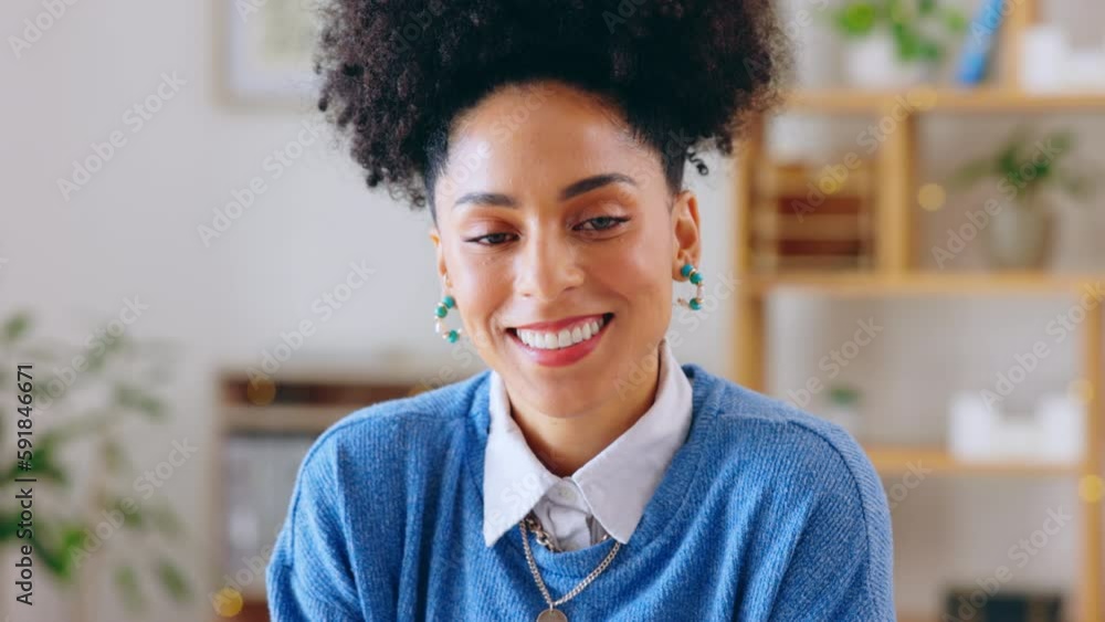 Smile, business and face of woman in office with confidence, success mindset and startup company. Corporate, manager and portrait of happy female entrepreneur at desk for planning, growth and pride Smile, business and face of woman in office with confidence, success mindset and startup company. Corporate, manager and portrait of happy female entrepreneur at desk for planning, growth and pride
