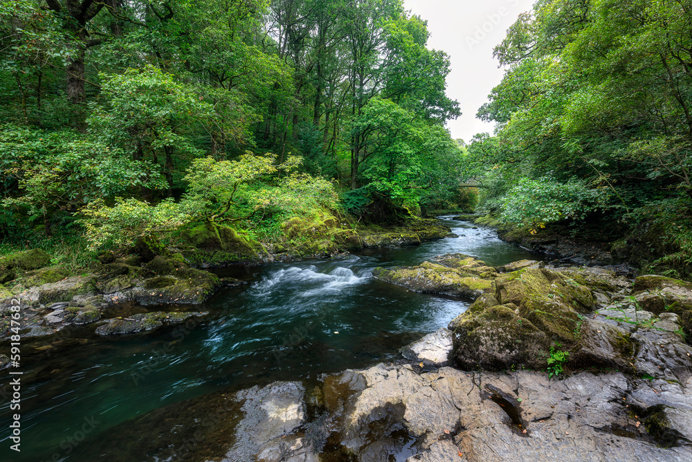 Collwith Force waterfall near Skelwith Bridge, Lakes District, England Collwith Force waterfall near Skelwith Bridge, Lakes District, England