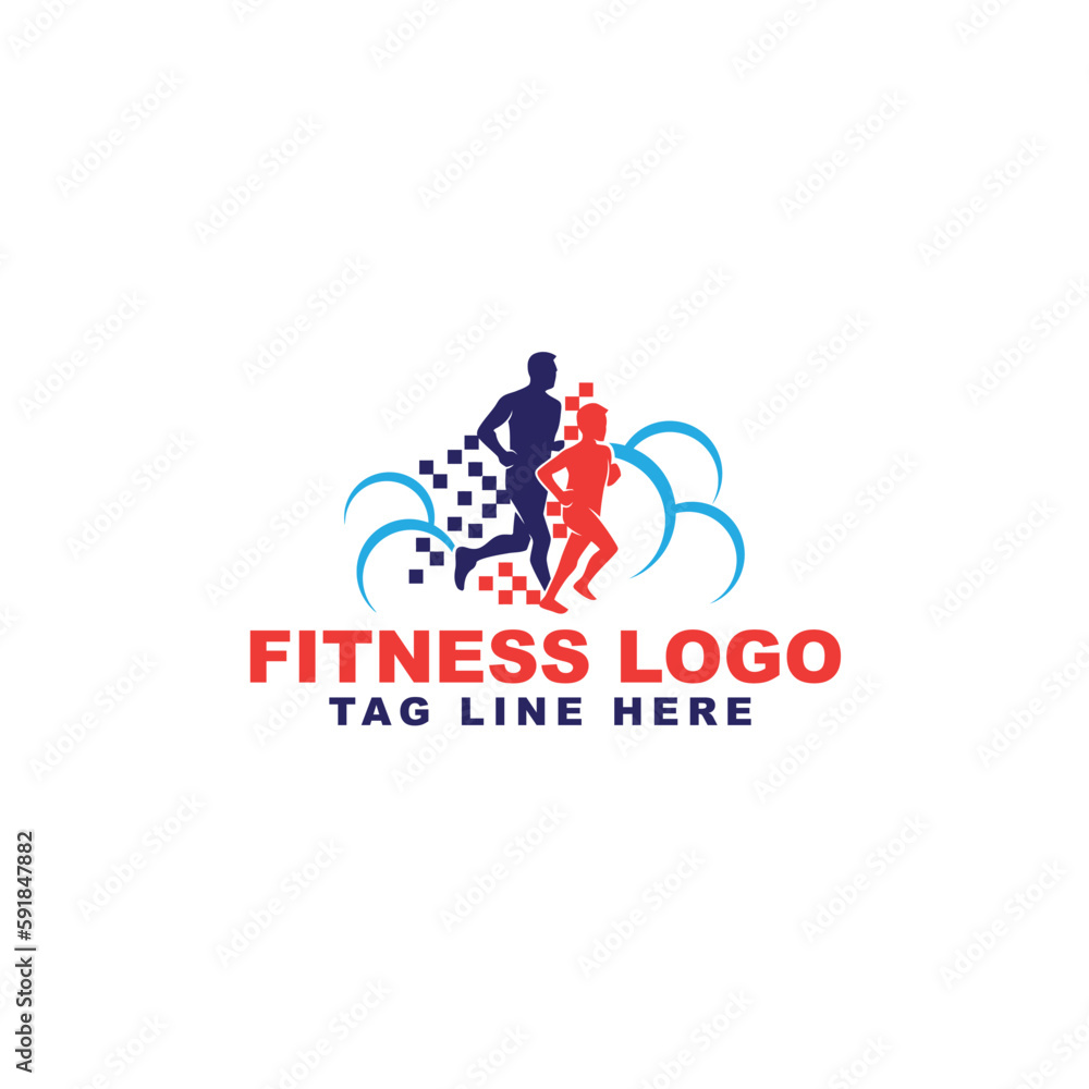 Fototapeta premium run logo