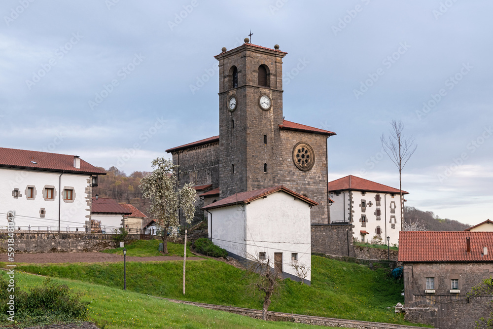 Beruete, Basaburua, Navarra. Church of Saint John the Baptist