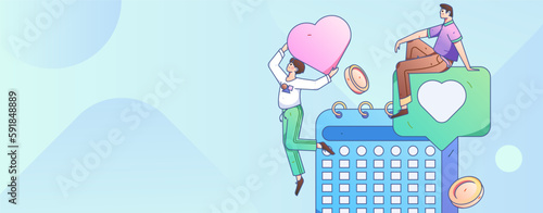 Sign in people flat vector concept operation hand drawn illustration
