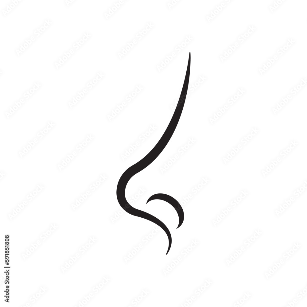 Nose icon,logo illustration design template. Nose icon,logo illustration design template.