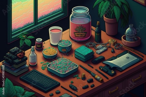 drugs illustration concept