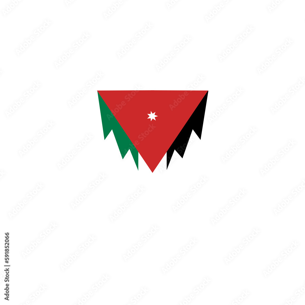 Jordan flag icon, illustration of national flag design with elegance concept, perfect for independence design Jordan flag icon, illustration of national flag design with elegance concept, perfect for independence design