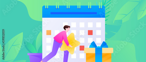 Sign in people flat vector concept operation hand drawn illustration
