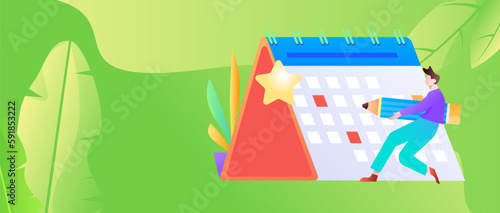 Sign in people flat vector concept operation hand drawn illustration
