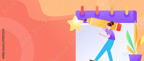 Sign in people flat vector concept operation hand drawn illustration
