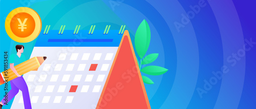 Sign in people flat vector concept operation hand drawn illustration
