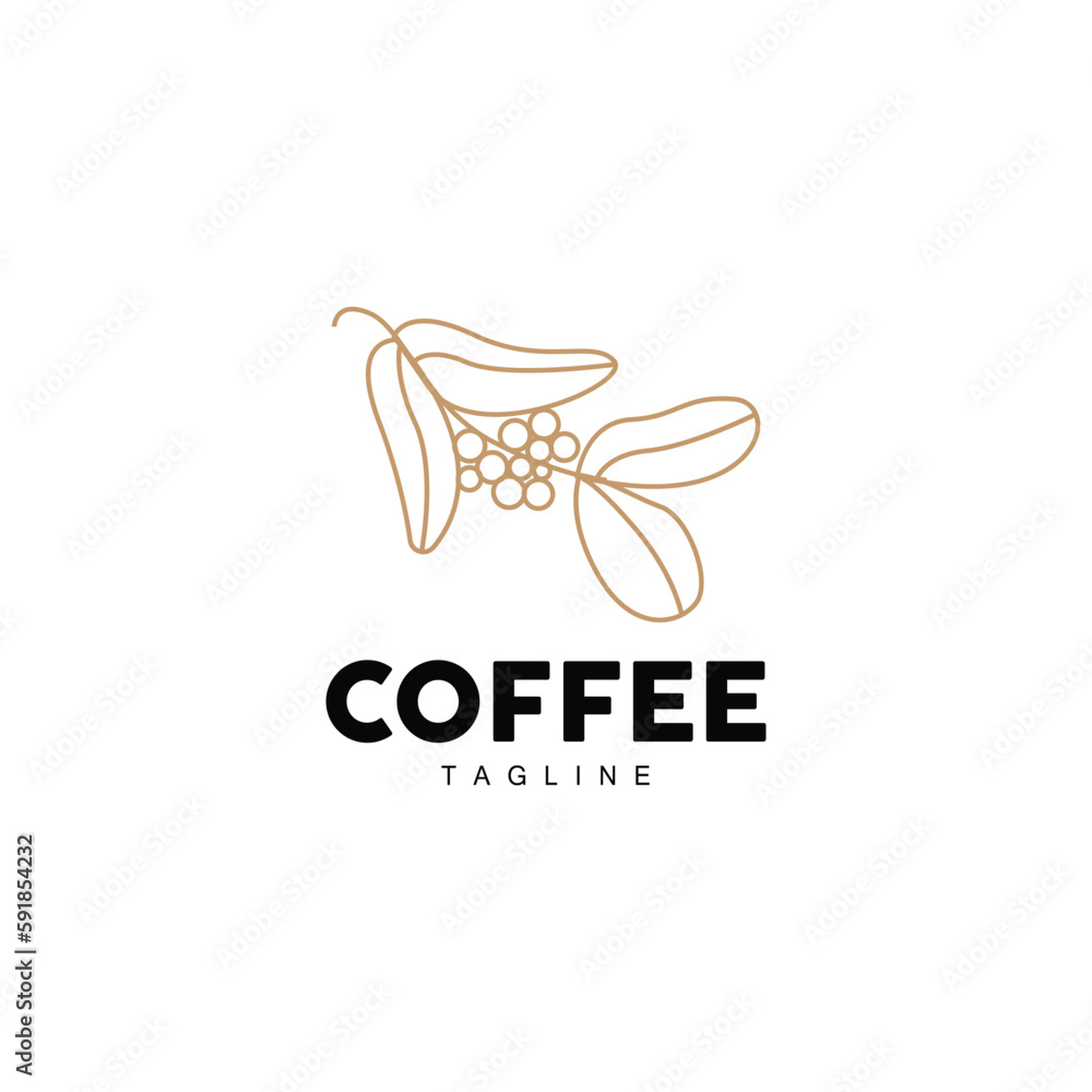 Coffee Logo, Coffee Tree Design, Cafe Drink Vector, Icon Brand Illustration Symbol Coffee Logo, Coffee Tree Design, Cafe Drink Vector, Icon Brand Illustration Symbol