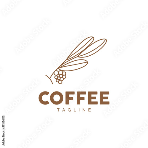 Coffee Logo  Coffee Tree Design  Cafe Drink Vector  Icon Brand Illustration Symbol