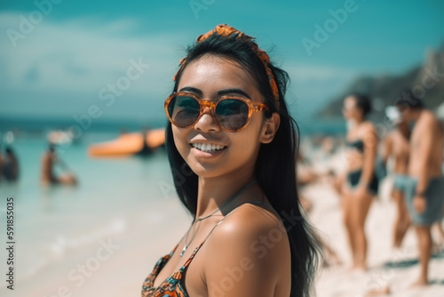 local adult young woman or ...