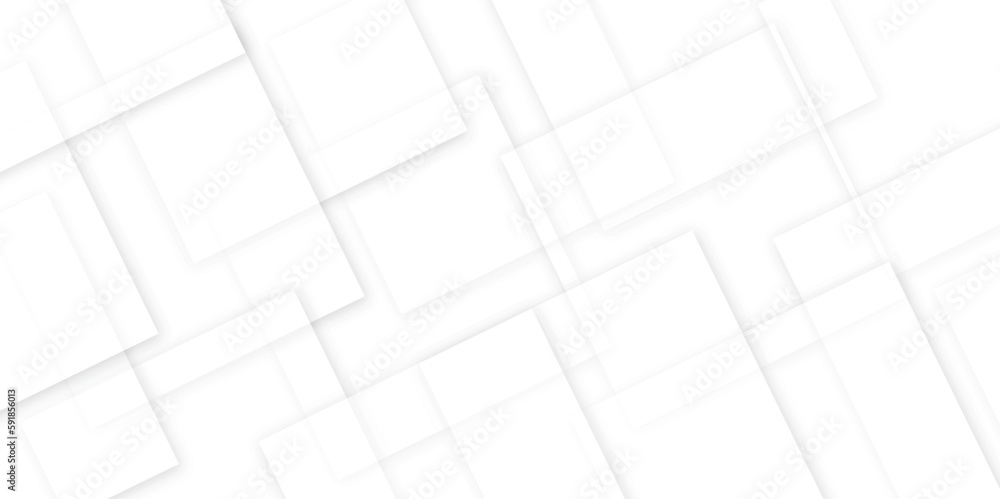 Abstract background with lines white color and vector with geometric design in illustration .soft shadow on neutral light whit textured background.3d architecture pattern design . white paper textu