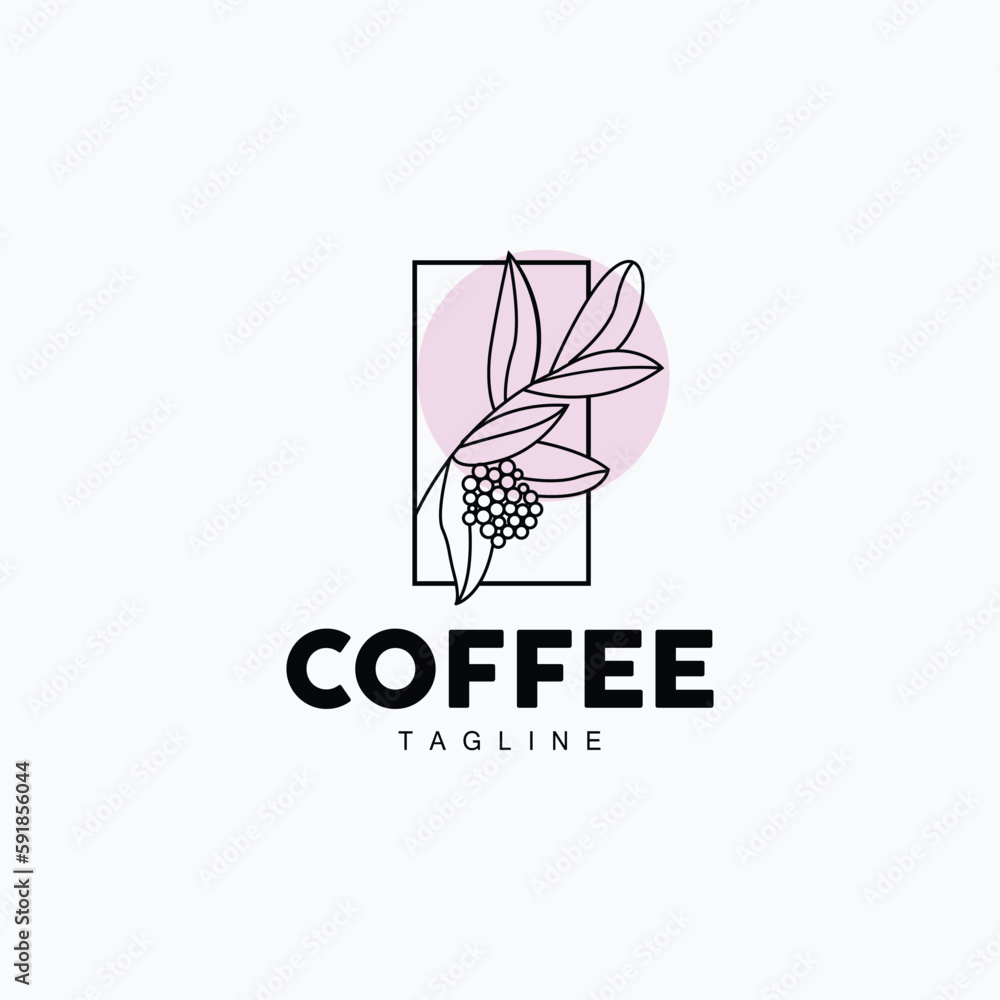 Coffee Logo, Coffee Tree Design, Cafe Drink Vector, Icon Brand Illustration Symbol Coffee Logo, Coffee Tree Design, Cafe Drink Vector, Icon Brand Illustration Symbol