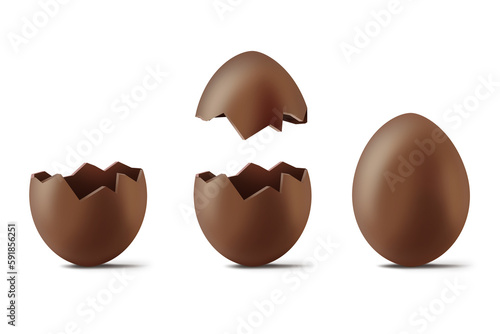 chocolate egg on white