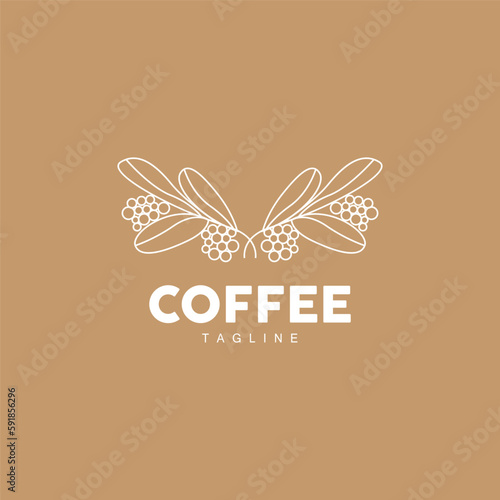 Coffee Logo  Coffee Tree Design  Cafe Drink Vector  Icon Brand Illustration Symbol