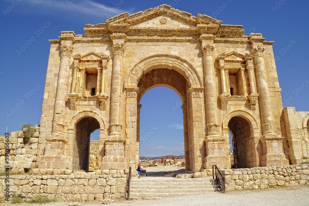 JORDANIE    Le site de Jerash et les ruines Romaines