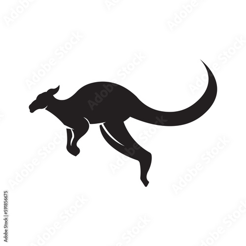 Kangaroo icon logo illustration design template.