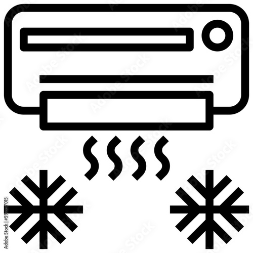 air conditioner line icon,linear,outline,graphic,illustration