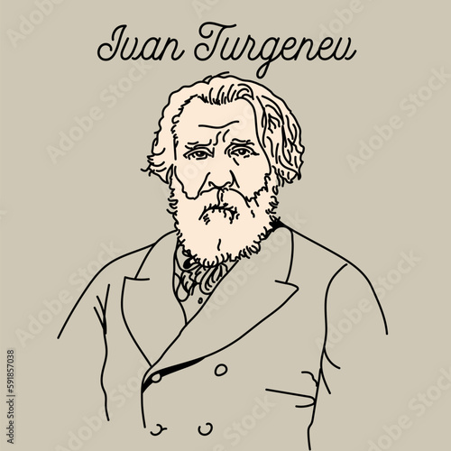 Ivan Turgenev was a Russian realist writer, poet, essayist, playwright, prose writer and translator. One of the classics of Russian literature. Vector