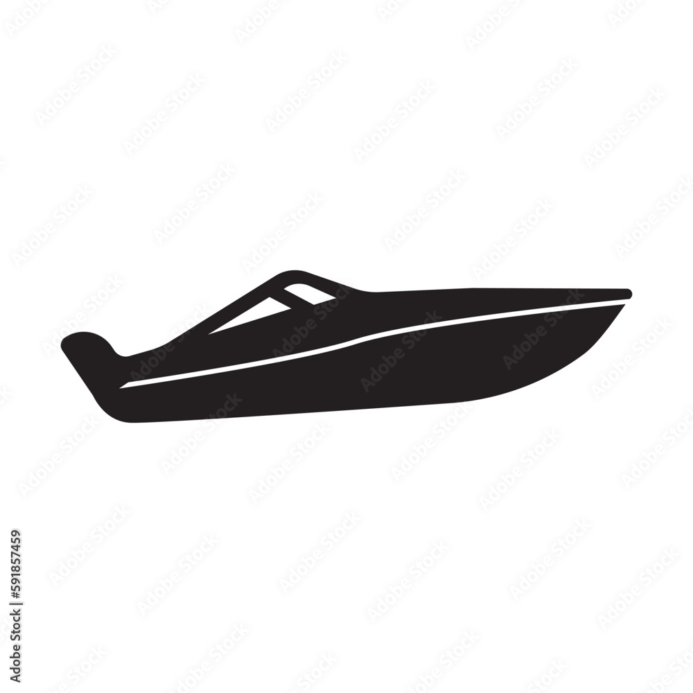 speed boat logo vector illustration icon design template. speed boat logo vector illustration icon design template.