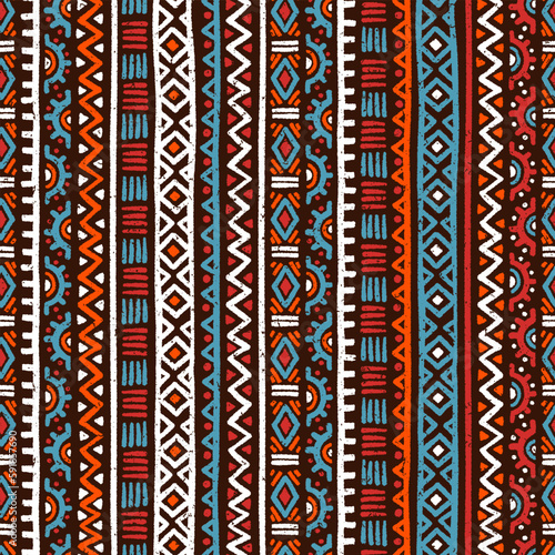 Hand drawn abstract seamless pattern, ethnic background, simple style - great for textiles, banners, wallpapers, wrapping - vector design