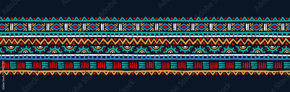 Hand drawn abstract seamless pattern, ethnic background, simple style - great for textiles, banners, wallpapers, wrapping - vector design