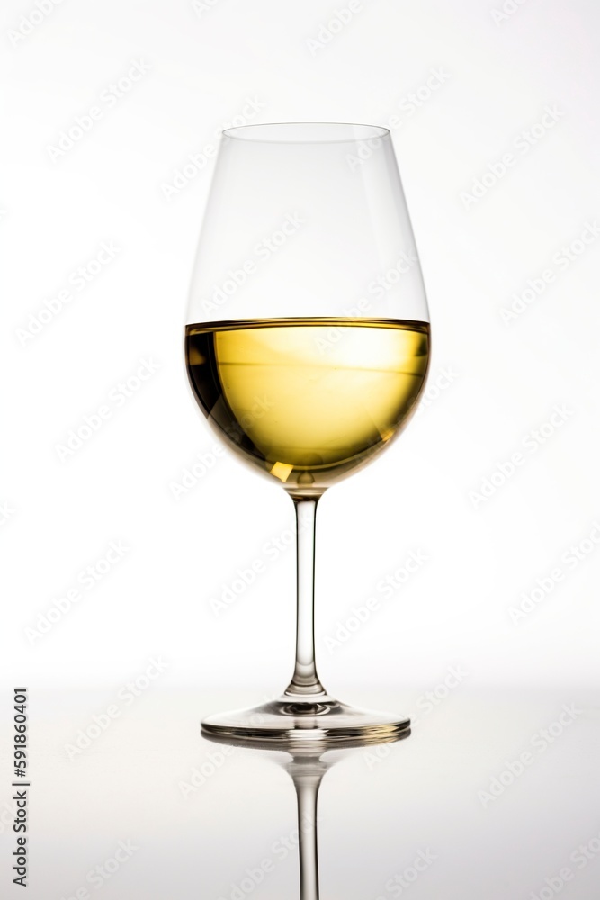 White Wine, Generative AI, Illustration