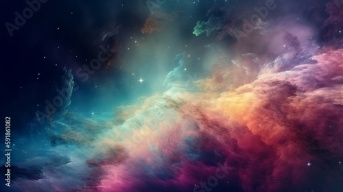 colorful clouds and sky background, generative ai