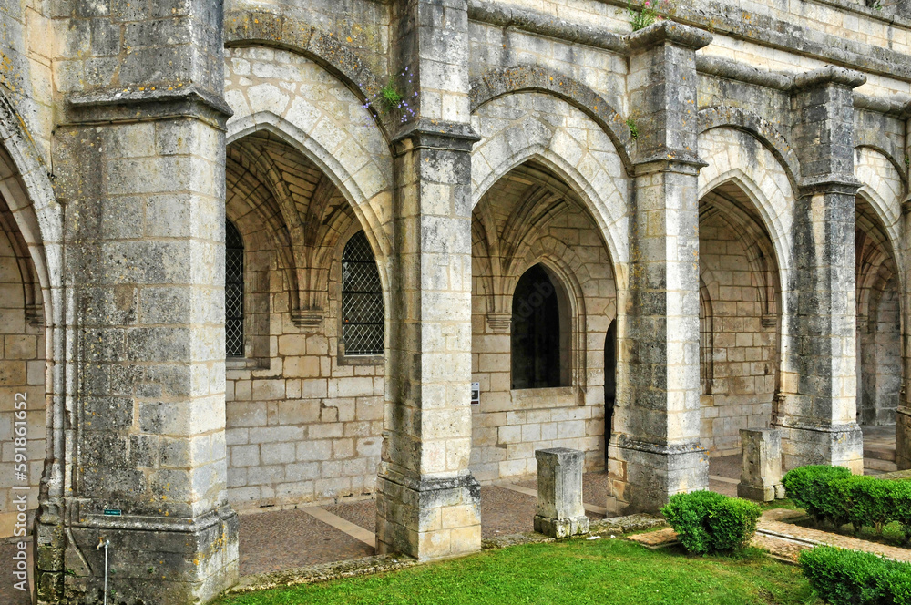 France, Brantome abbey church in Dordogne