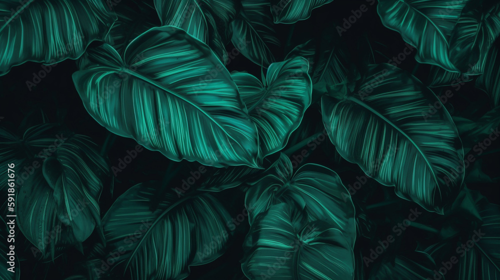 abstract background with foliage texture, generative ai