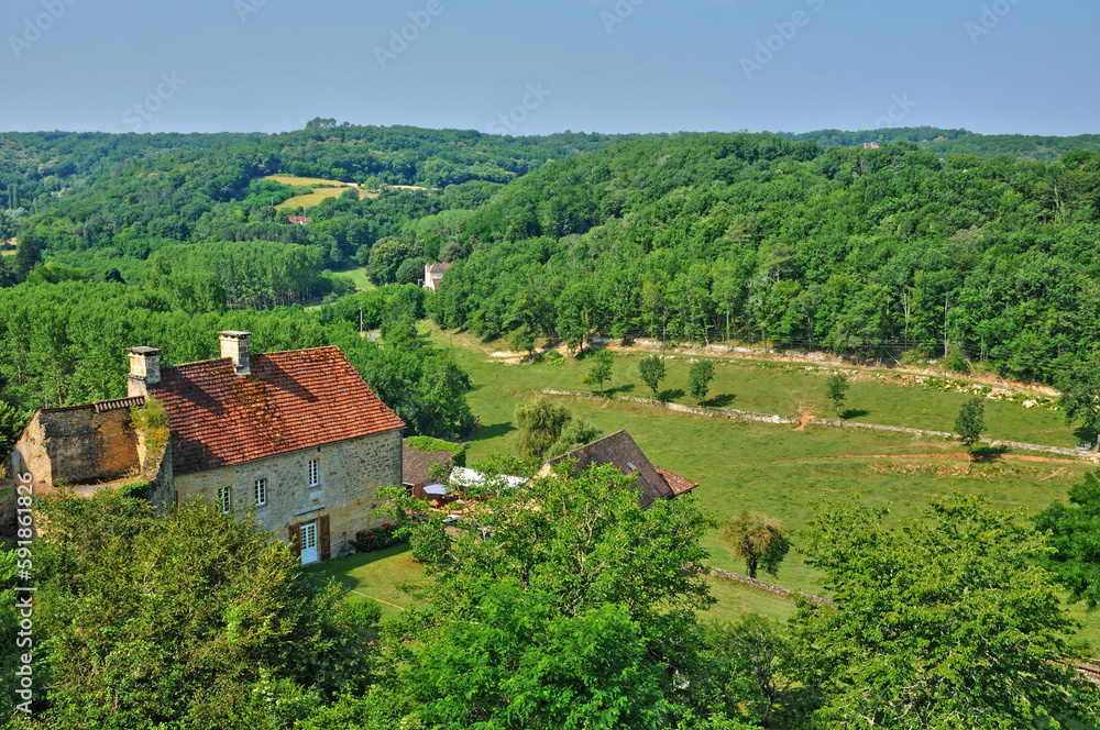 perigord, the picturesque village of Carlux in Dordogne