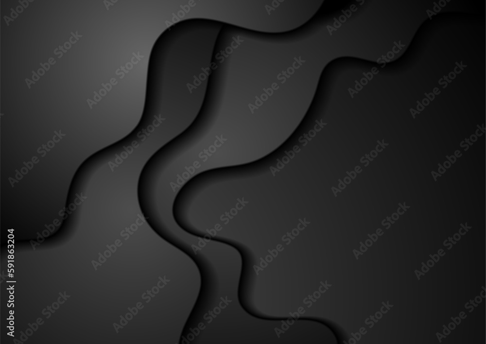 Black waves abstract corporate geometric background. Vector graphic design Black waves abstract corporate geometric background. Vector graphic design