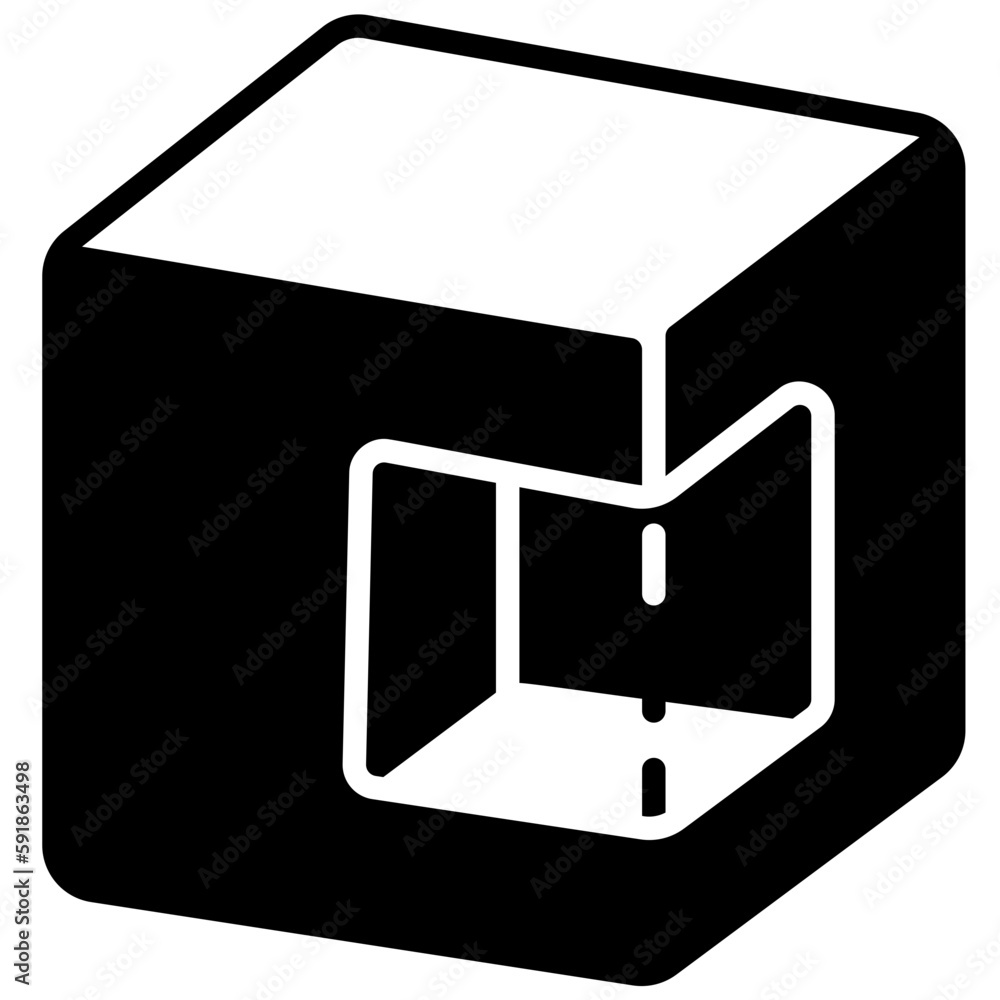 3d model glyph icon 3d model glyph icon
