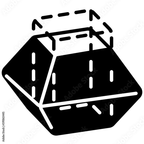 3d model glyph icon