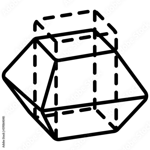 3d model outline icon