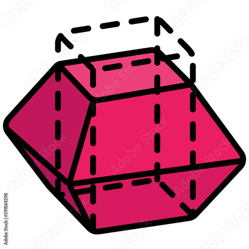 3d model outline color icon
