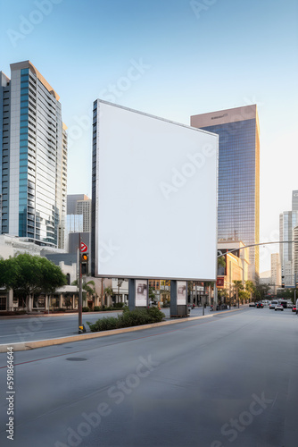 Maximizing Your Advertising Impact  Blank Canvas Billboard in Modern City