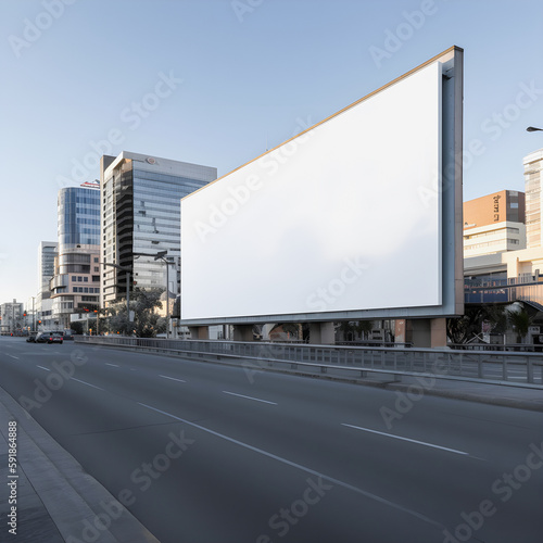 Maximizing Your Advertising Impact: Blank Canvas Billboard in Modern City