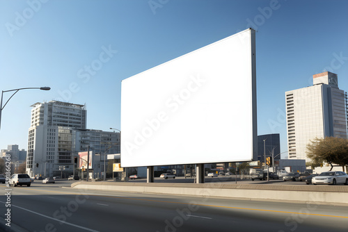 Futuristic City Billboard: Create a Blank Canvas for Your Next Advertising Campaign