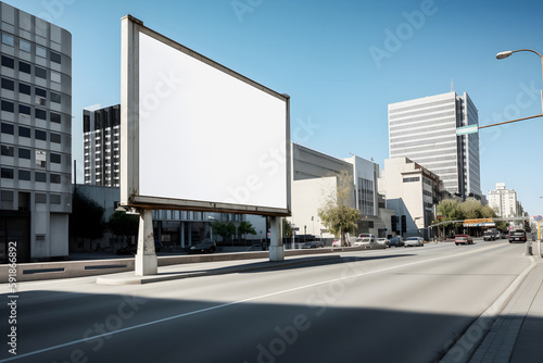 Futuristic City Billboard: Create a Blank Canvas for Your Next Advertising Campaign
