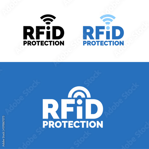 RFID protection icon. RFID shielding icon.