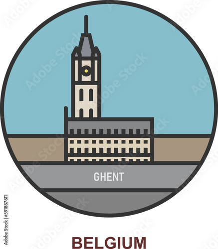 Ghent. Cities and towns in Belgium
